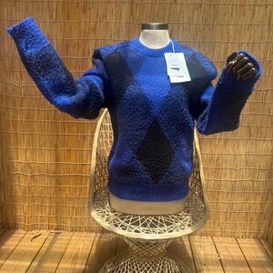 Blue and Black Argyle Sweater